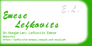 emese lefkovits business card